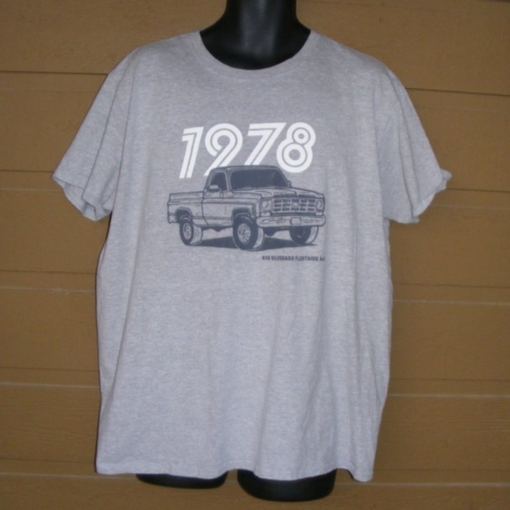 1978 SILVERADO 4X4 Tshirt, Grey, 1 sided SS